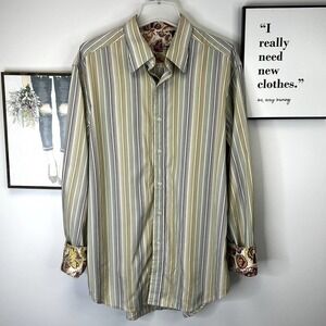 Robert Graham Long Sleeve Button Down Shirt SZ L
